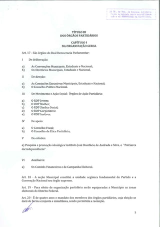 Estatuto registro cartório tratado