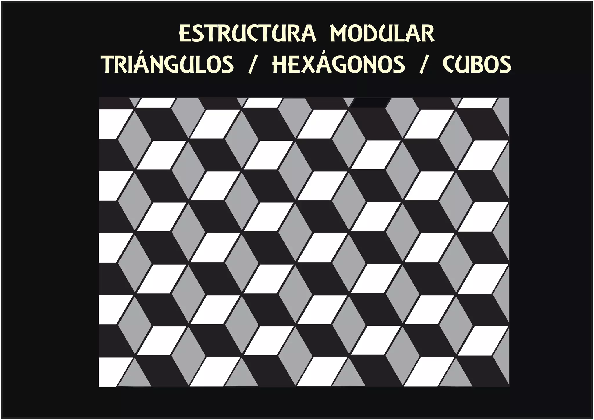 ESTRUCTURA MODULAR
TRIÁNGULOS / HEXÁGONOS / CUBOS
