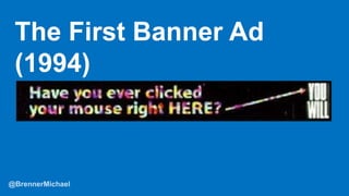 What is the ROI?
The First Banner Ad
(1994)
 