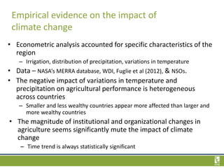 Agricultural transformation and food security under climate change in ...