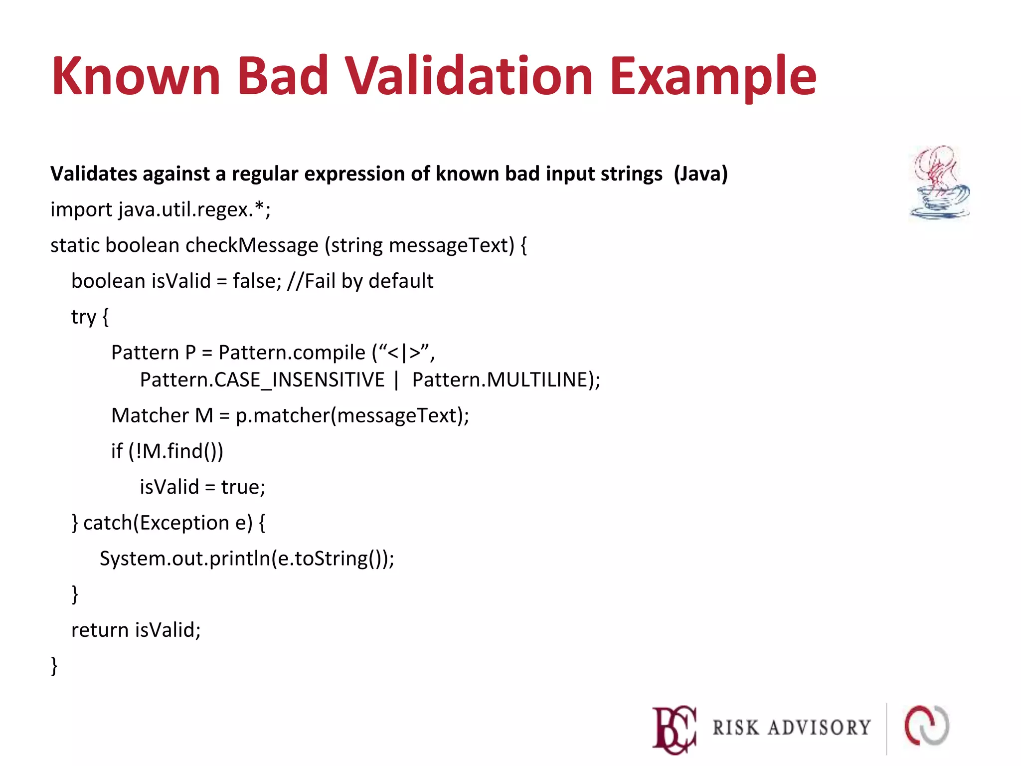 02. input validation module v5 | PPTX | Web Development | Internet