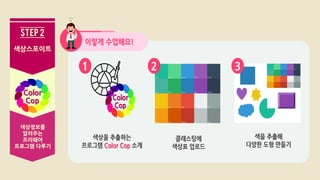 색상스포이트
Color
Cop
색상정보를
알려주는
프리웨어
프로그램 다루기
 