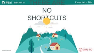 Presentation Title
#saastrannual
THERE ARE
NO
SHORTCUTS
 