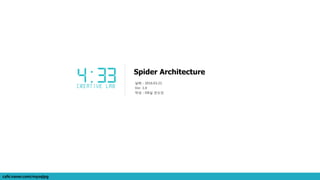 café.naver.com/mysqlpg
1
Spider Architecture
날짜 : 2016.03.21
Ver. 1.0
작성 : DB실 전수진
 