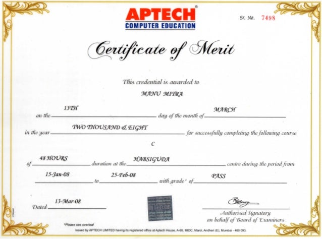 Aptech C Certificate aptech-c-certificate