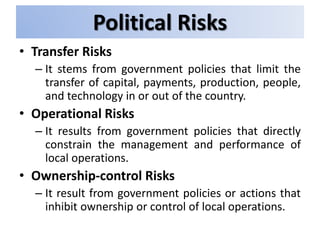 Government Policy Risks Political Risk Assesment-Lecture-02(Helen Deresky) | PPTX