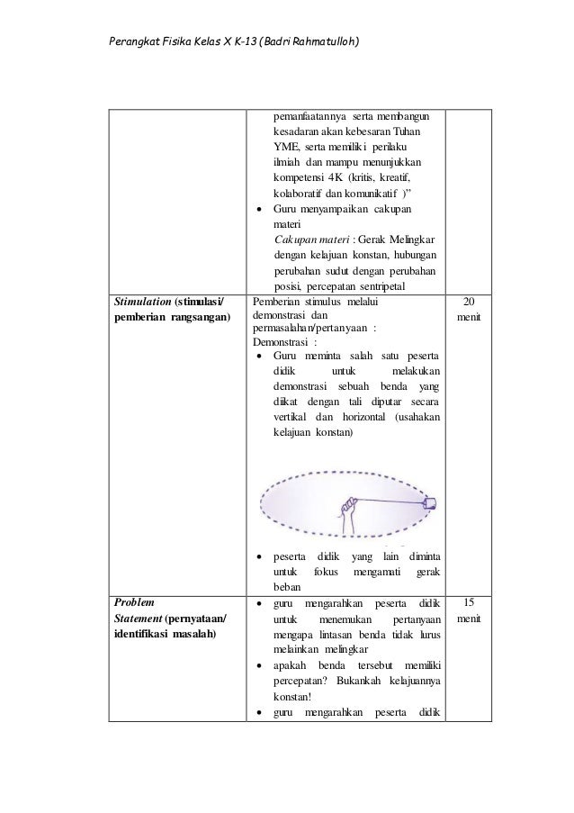 02. RPP FISIKA SMA KELAS X SEMESTER 1 KD. 3.6 MATERI GERAK
