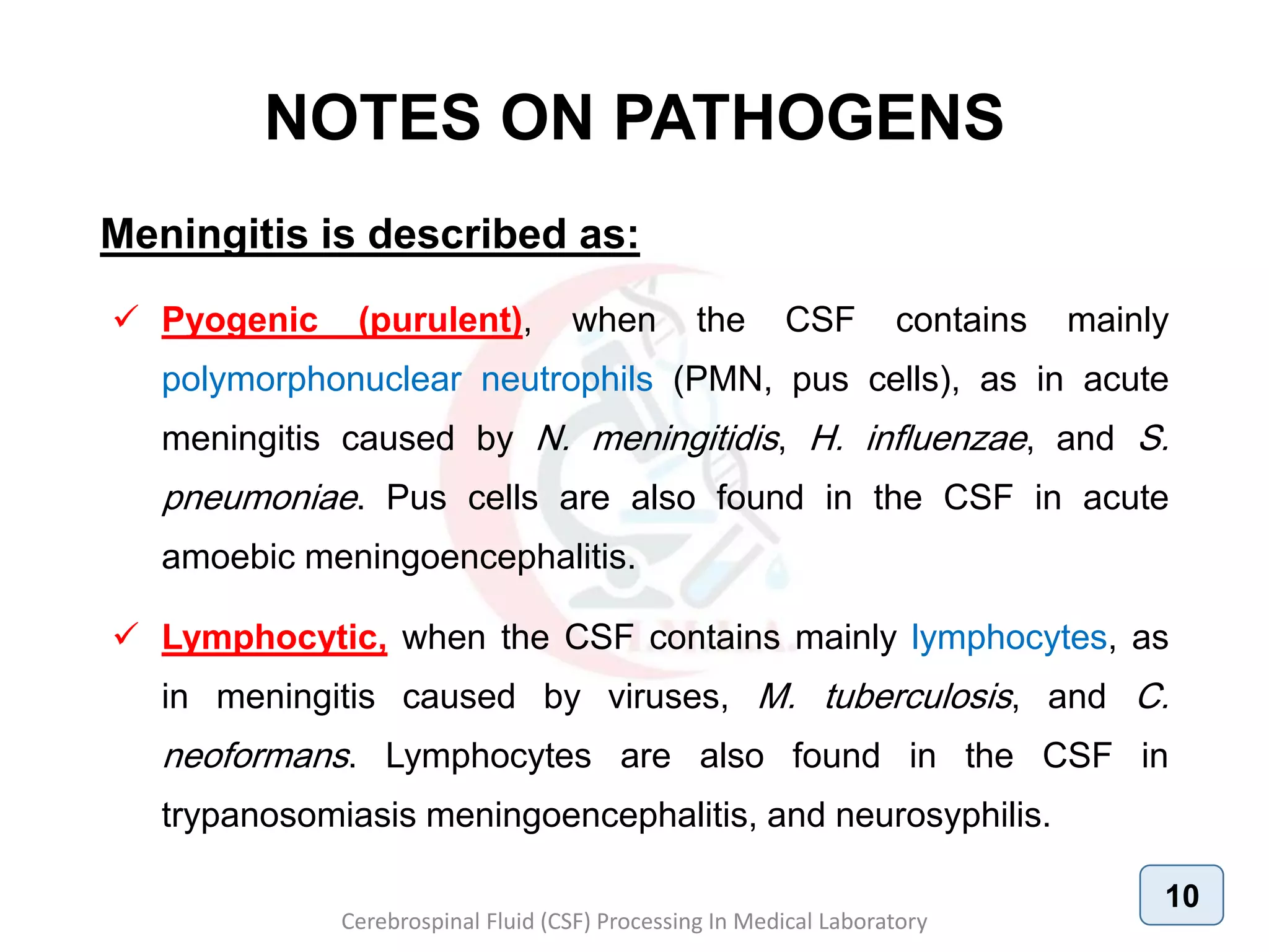 CSF MICROBIOLOGICAL EXAMINATION – I | PDF