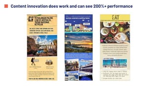 Content innovation does work and can see 200%+ performance
 