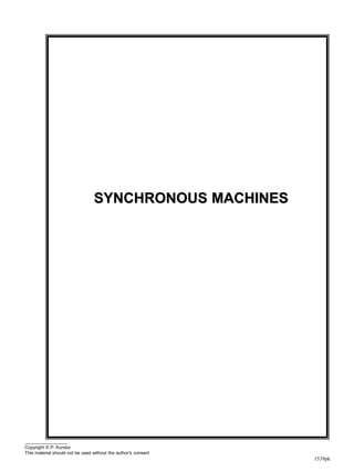 1539pk
SYNCHRONOUS MACHINES
Copyright © P. Kundur
This material should not be used without the author's consent
 