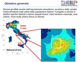Stimare gli effetti sanitari dell’inquinamento atmosferico, acustico e delle variabili
meteo-climatiche sulla salute della...