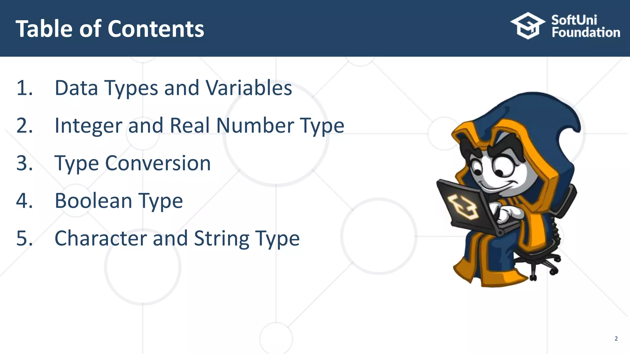 02. Data Types and variables | PPTX
