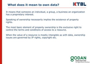 Ethical and legal questions about smart farming. How do farmers feel about their data? Slide 11