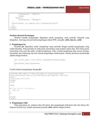 Struktur Kontrol PHP | PDF