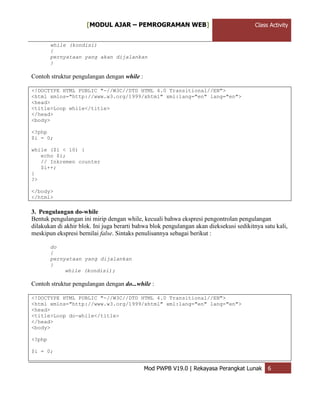Struktur Kontrol PHP | PDF