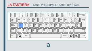 a
LA TASTIERA – TASTI PRINCIPALI E TASTI SPECIALI
 