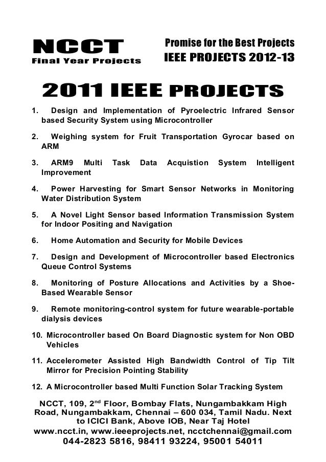 ieee research paper on embedded system project