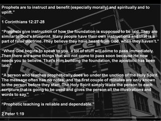 Understanding the Prophetic Part 1