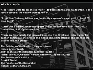 Understanding the Prophetic Part 1