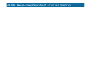 KEGG - Kyoto Encycplopaedia of Genes and Genomes
 