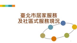 6
臺北市居家服務
及社區式服務現況
 