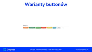 Warianty buttonów
www.droptica.pl
Drupal jako modularny i rozszerzalny CMS
 