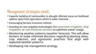 DROUGHT MANAGEMENT STRATEGIES IN AGRICULTURE | PPTX