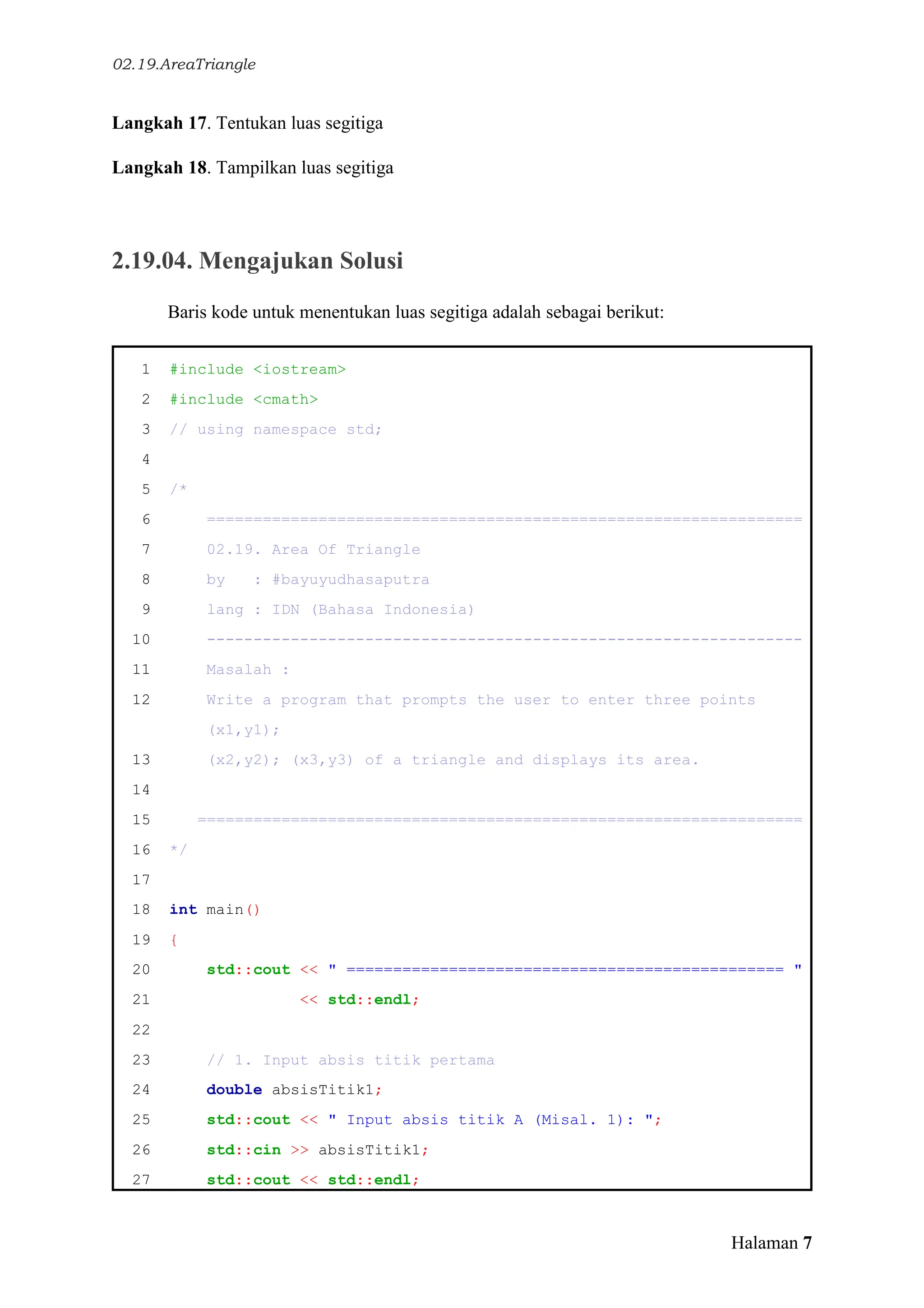 02.19. Menentukan Luas Segitiga Sembarang Menggunakan Bahasa ...