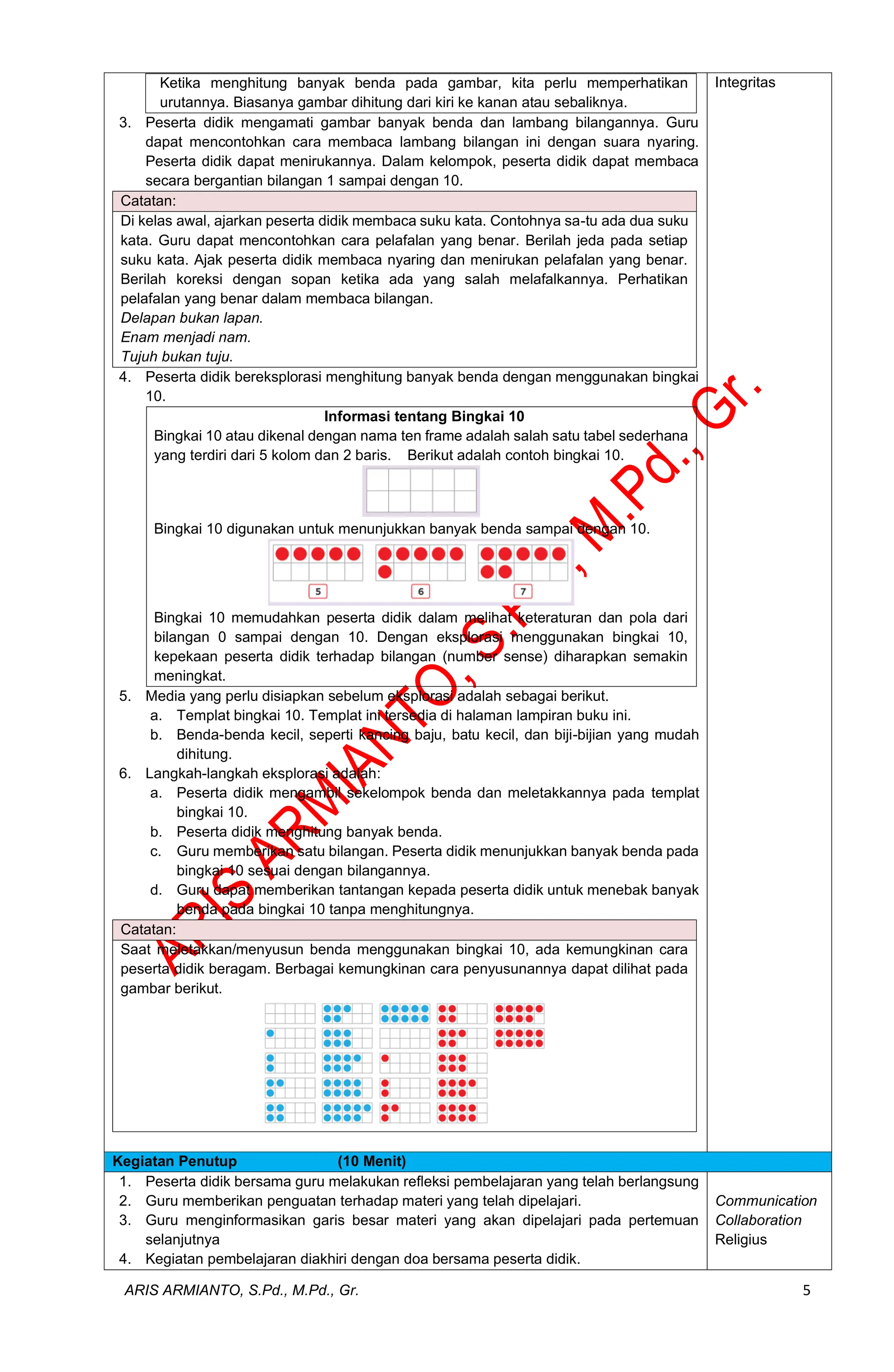 Modul Ajar Matematika Kelas 1 Kurikulum Merdeka Pdf