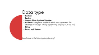 02. Ruby Basic slides - Ruby Core Teaching | PPT