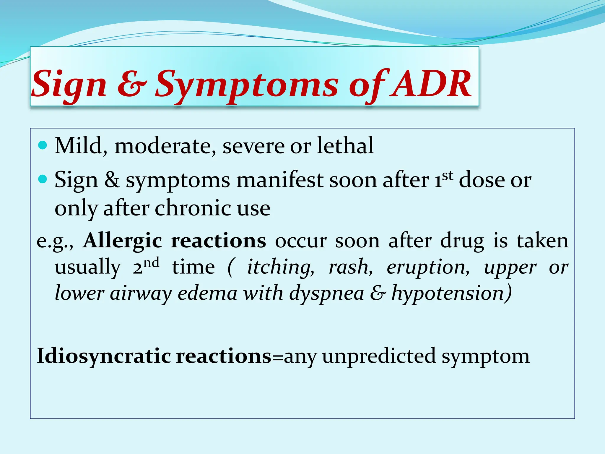 Adverse Drug Reaction presentation in PPT | PPT