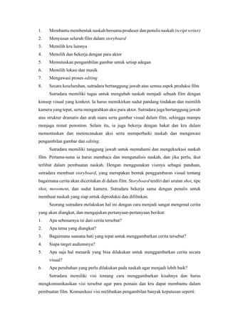 Modul Penyutradaraan Film Kelas Sinematografi | PDF