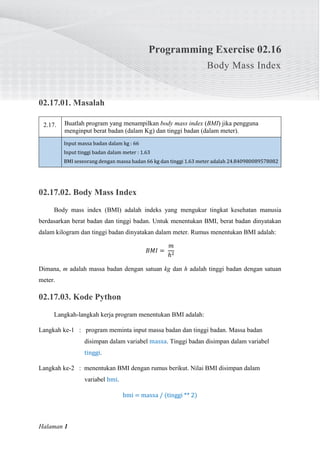 02.17. Menentukan Body Mass Index Menggunakan Bahasa Pemrograman Python ...