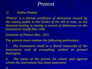 Notarial Protest 02.2_Negotiable Instruments Act (1).(2)ppt | PPT