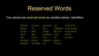 02. Python Variables and Expressions.pdf