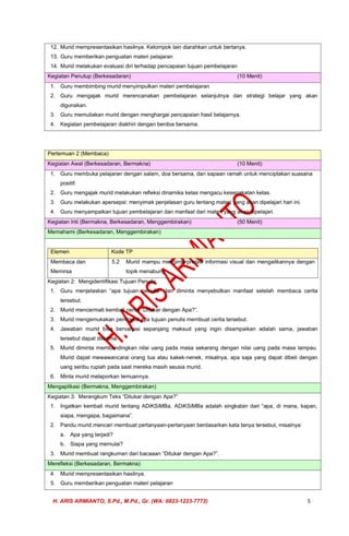 MODUL AJAR DEEP LEARNING BAHASA INDONESIA KELAS 4 (RENCANA PEMBELAJARAN ...