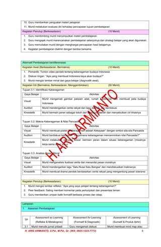 MODUL AJAR DEEP LEARNING PENDIDIKAN PANCASILA KELAS 4 (RENCANA ...