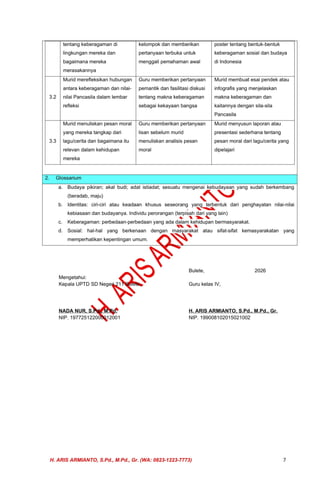 MODUL AJAR DEEP LEARNING PENDIDIKAN PANCASILA KELAS 4 (RENCANA ...