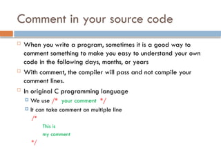 Programing Fundamentals course lecture slides | PPTX