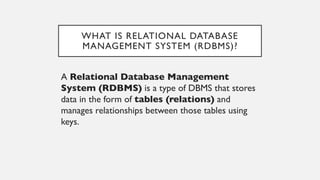 Comprehensive Introduction to Relational Database Management Systems ...