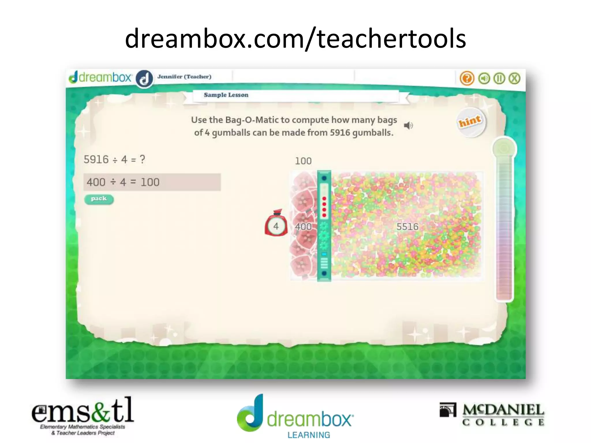dreambox.com/teachertools
 
