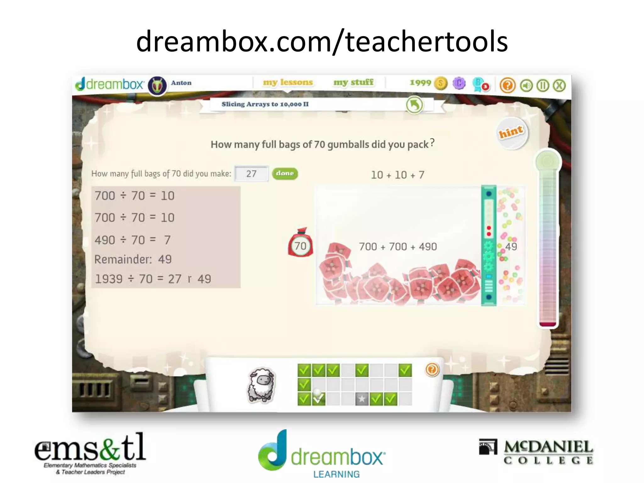dreambox.com/teachertools
?
 