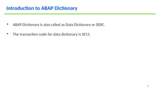 02 - ABAP Dictionary for begunners .pptx