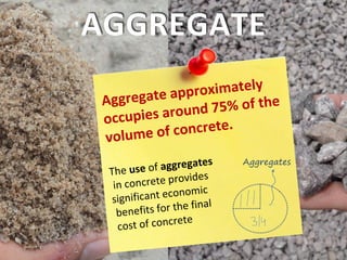 AGGREGATE
Aggregates
 
