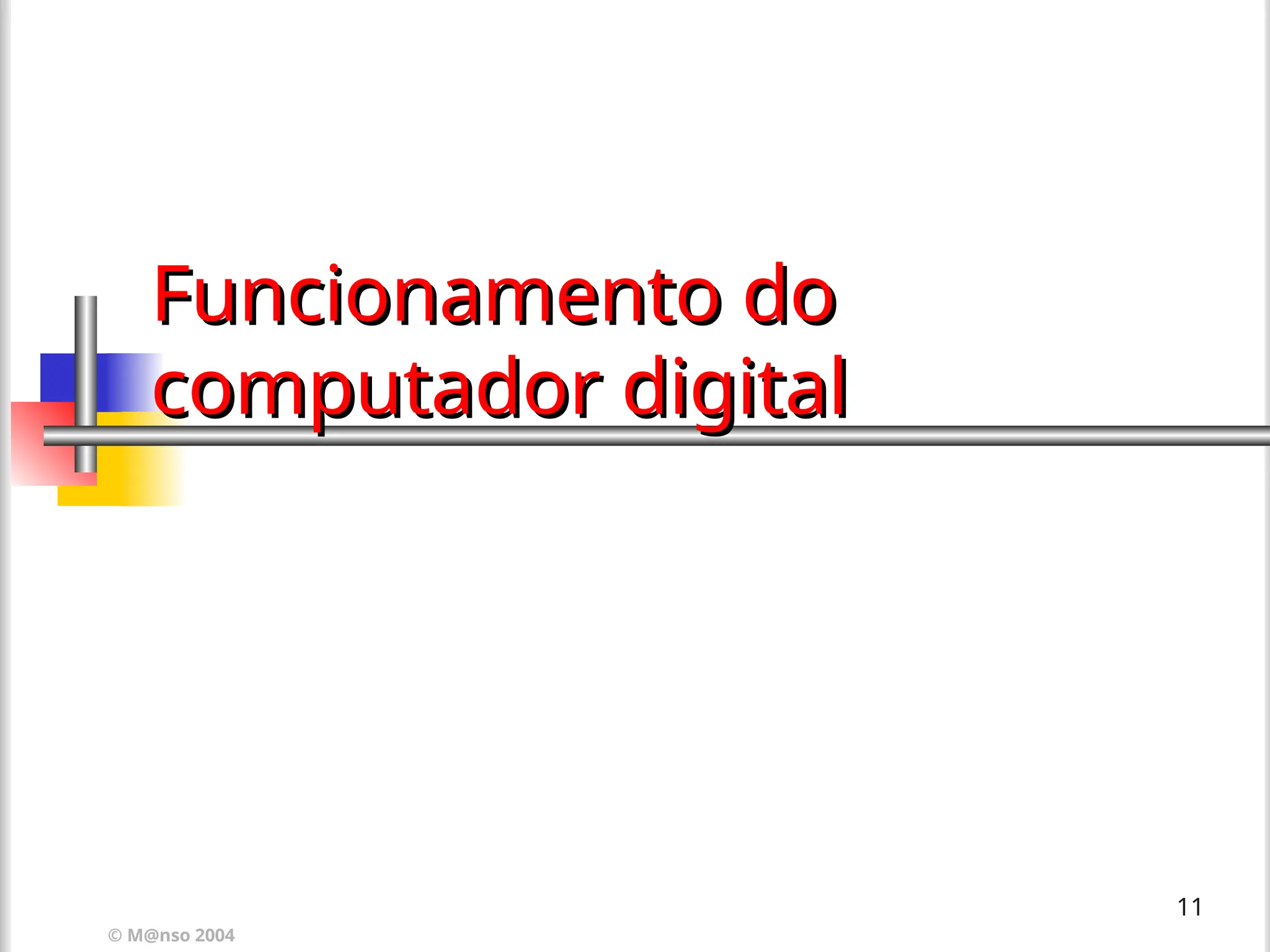 © M@nso 2004
11
Funcionamento do
Funcionamento do
computador digital
computador digital
 