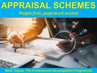 1
|
MTL: The Professional Development Programme
Appraisal Schemes
APPRAISAL SCHEMES
People first, paperwork second
Slide Topics: The Professional Development Programme
 