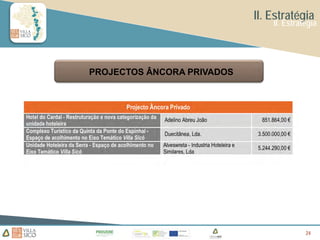 II. Estratégia
                                II. Estratégia




PROJECTOS ÂNCORA PRIVADOS




                                          24
                                          24
                                          24
 