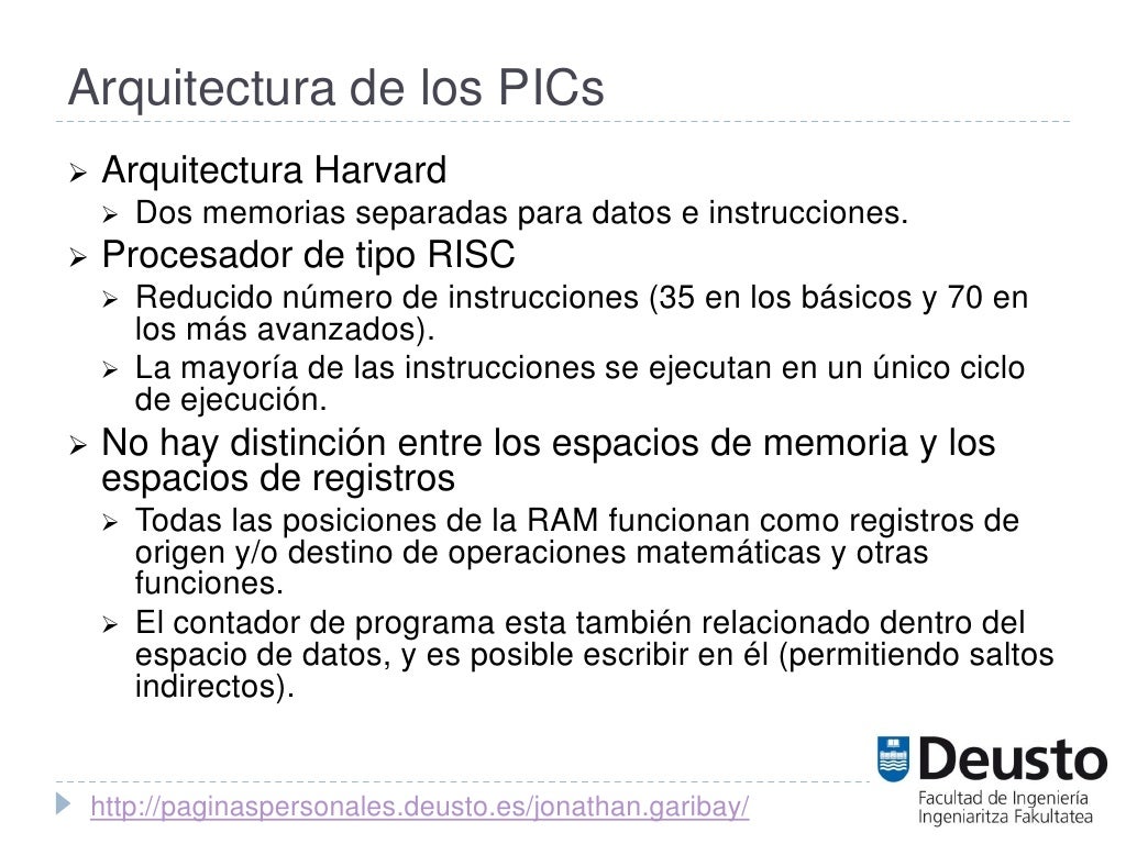 02.Arquitectura de los microcontroladores pic