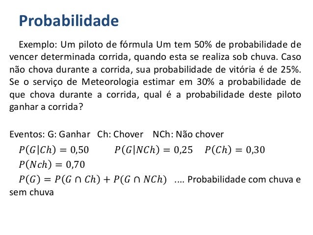 Formula para probabilidade Formula para probabilidade