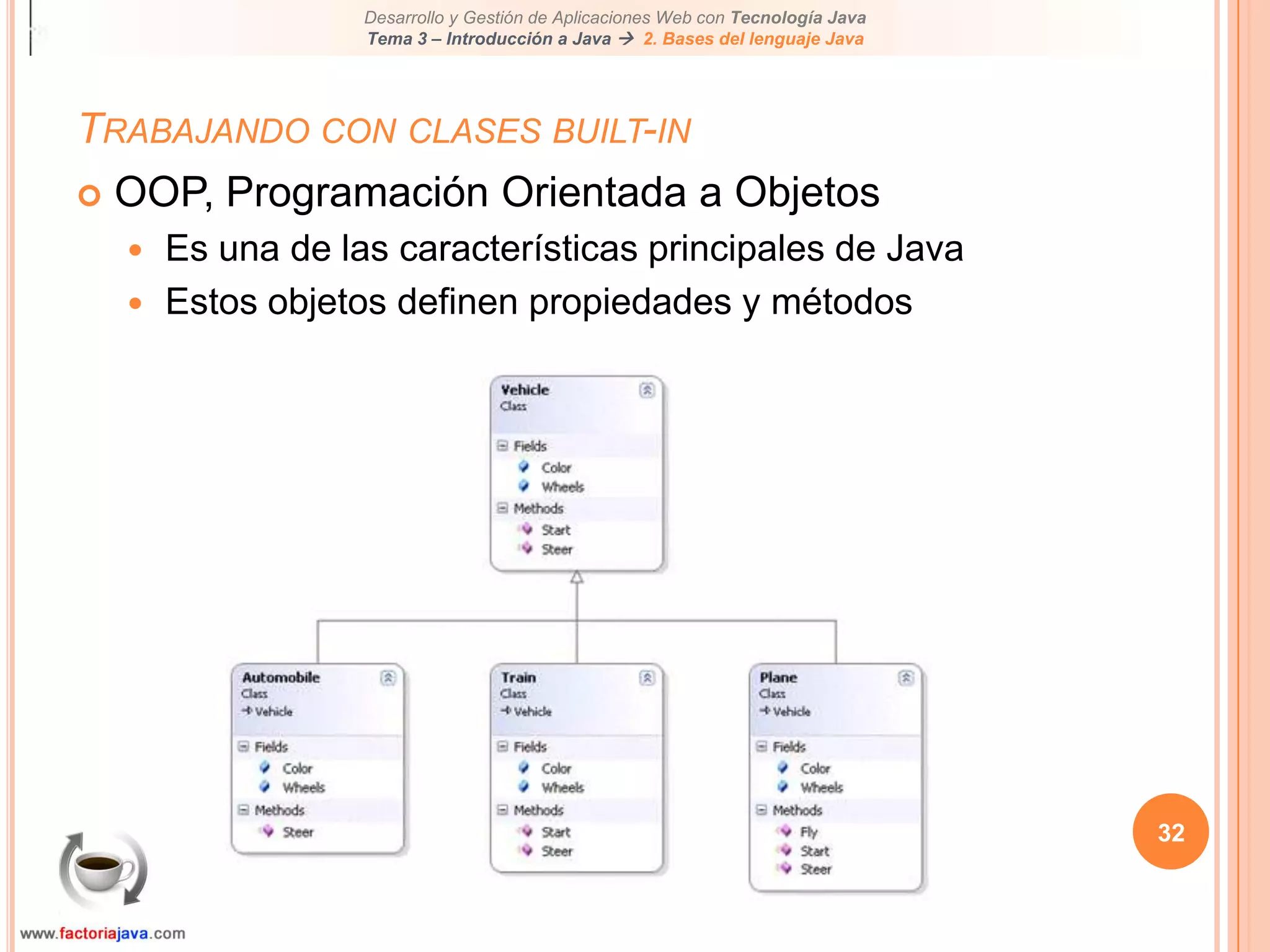 27Argumentos de línea de comandosPara imprimir por consola la lista de argumentos nos bastaría con esto:public class CommandLineSample{public static void main( String[] args ){for(int i=0; i<args.length; i++){System.out.println( args[i] );}}}